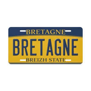 🇺🇸 Plaque décorative aluminium “Bretagne – Style New York”