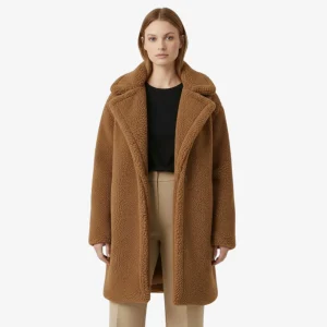 Manteau Fourrure Femme Mi-Long Effet Mouton - TASHA