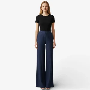 Pantalon Taille Haute Large Femme Coupe Chic Fluide - Laya