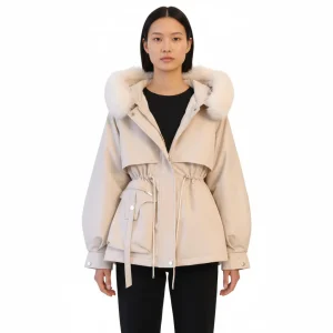 Manteau Confortable Court à Intérieur en Laine - LUNE