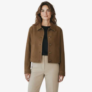 Manteau Court style Trench en Suède - OSKIE