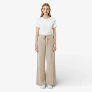 Pantalon Large Femme en Maille Tricoté Confortable - Saline