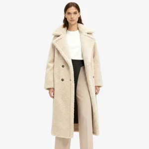 Long Manteau Teddy en Laine pour Femme - KLEEN