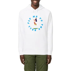 Sweatshirt à capuche Homme - Poches latérales - Coton BIO - Fly me to the moon