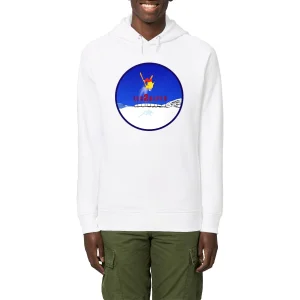Sweatshirt à capuche Homme - Poches latérales - Coton BIO - Les 2 Alpes Ski H