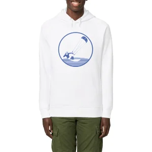 Sweatshirt à capuche Homme - Poches latérales - Coton BIO - Kitesurf H