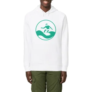 Sweatshirt à capuche Homme - Poches latérales - Coton BIO - Surf H