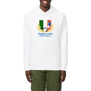 Sweatshirt à capuche Homme - Poches latérales - Coton BIO - Italie