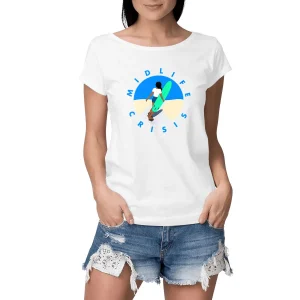 T-shirt Femme - Manches retroussées - 100% Coton BIO - Marie Skate
