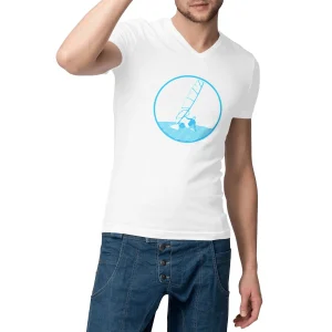 T-shirt Homme - Col V - 100% Coton BIO - Funboard H