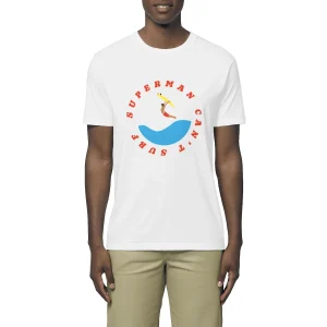 T-shirt Homme - Léger - 100% Coton BIO - Superman can't surf