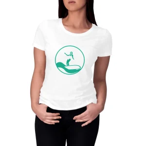 T-shirt Femme - Coupe cintrée - 100% Coton BIO - Surf W