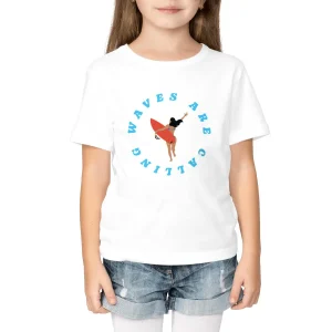 T-shirt Enfant - Fille - Coton bio - Waves are calling