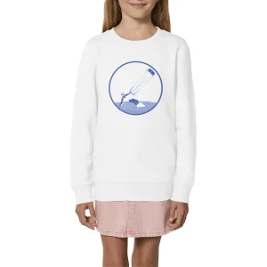 Sweatshirt Enfant - Fille - Épais - Coton BIO - Kitesurf W