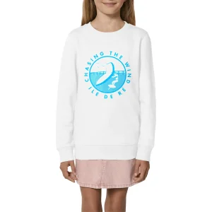 Sweatshirt Enfant - Fille - Coton Bio - Chasing the wind wingfoil H