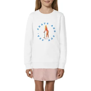 Sweatshirt Enfant - Fille - Épais - Coton BIO - Sea Skate and Sun W