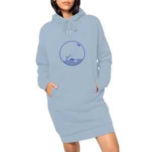 Robe sweatshirt Femme - 100% Coton BIO- Kitesurf W