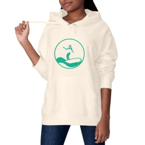 Sweatshirt à capuche Femme - Poche Kangourou - Coton BIO - Surf W