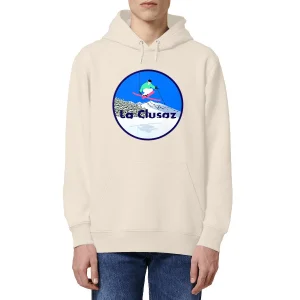 Sweatshirt à capuche Homme - Poche kangourou - Coton BIO - La Clusaz Ski H