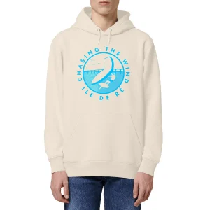 Sweatshirt à capuche Homme - Poche Kangourou - Coton BIO - Chasing the wind Wingfoil H