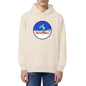 Sweatshirt à capuche Homme - Poche kangourou - Coton BIO - Val d'Isère Snow H