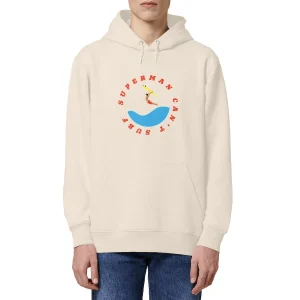 Sweatshirt à capuche Homme - Poche Kangourou - Coton BIO - Superman can`t surf