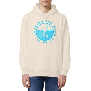 Sweatshirt à capuche Homme - Poche Kangourou - Coton BIO - Chasing the wind planche H