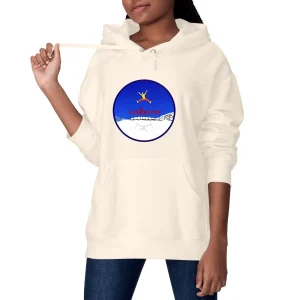 Sweatshirt à capuche Femme - Poche kangourou - Coton BIO - Les 2 Alpes Ski W