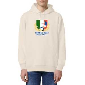 Sweatshirt à capuche Homme - Poche kangourou - Coton BIO - Italie