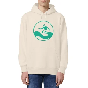Sweatshirt à capuche Homme - Poche Kangourou - Coton BIO - Surf H
