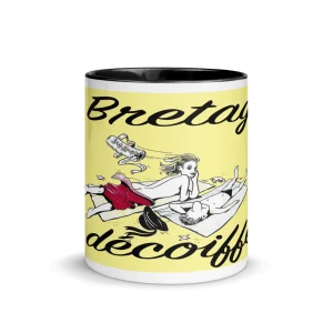 Mug à Intérieur Coloré La Bretagne ça décoiffe